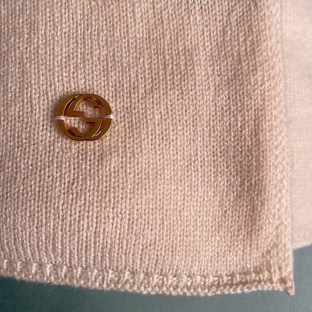 Authentic Gucci Large Cashmere Wrap Scarf Throw - Picture 14 of 15